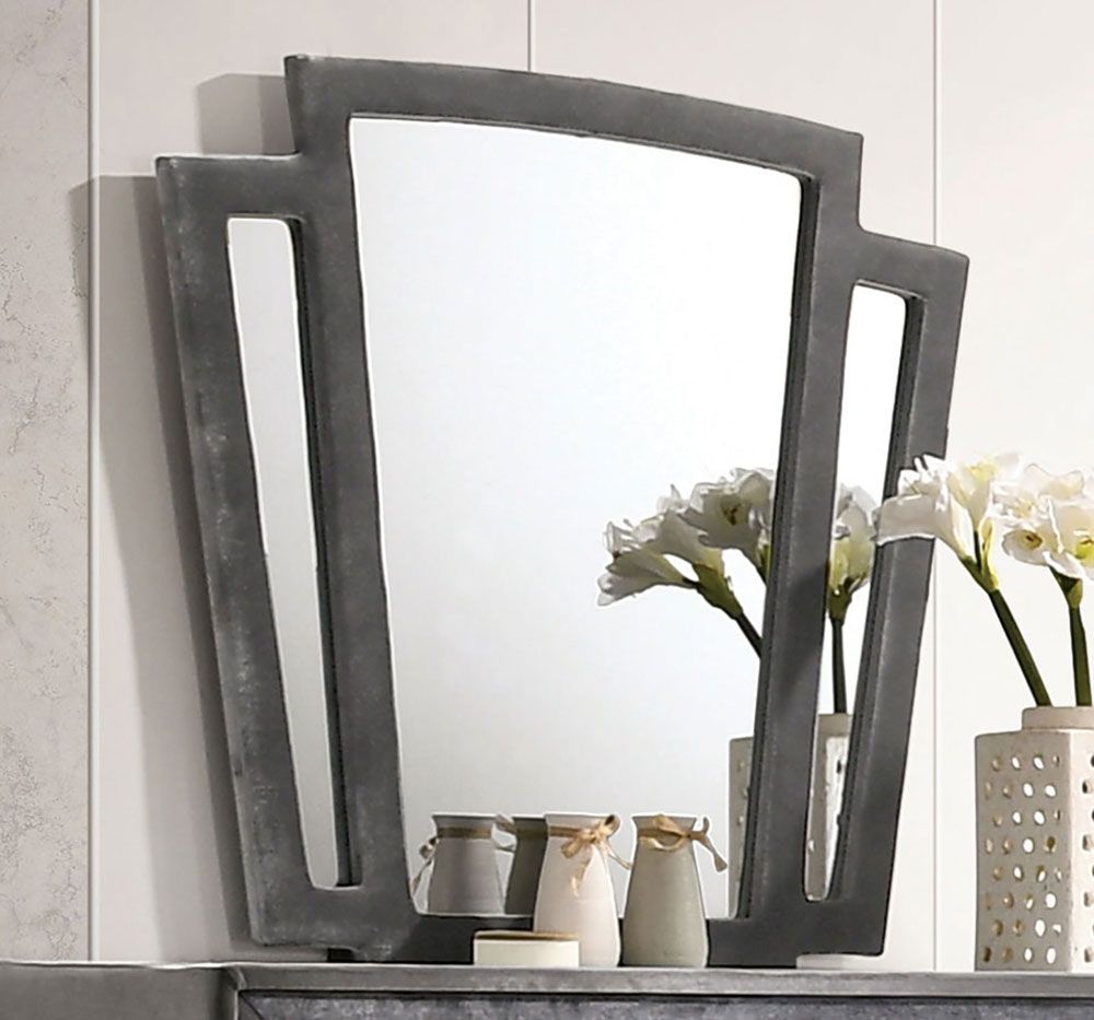 Josie Grey Velvet Mirror