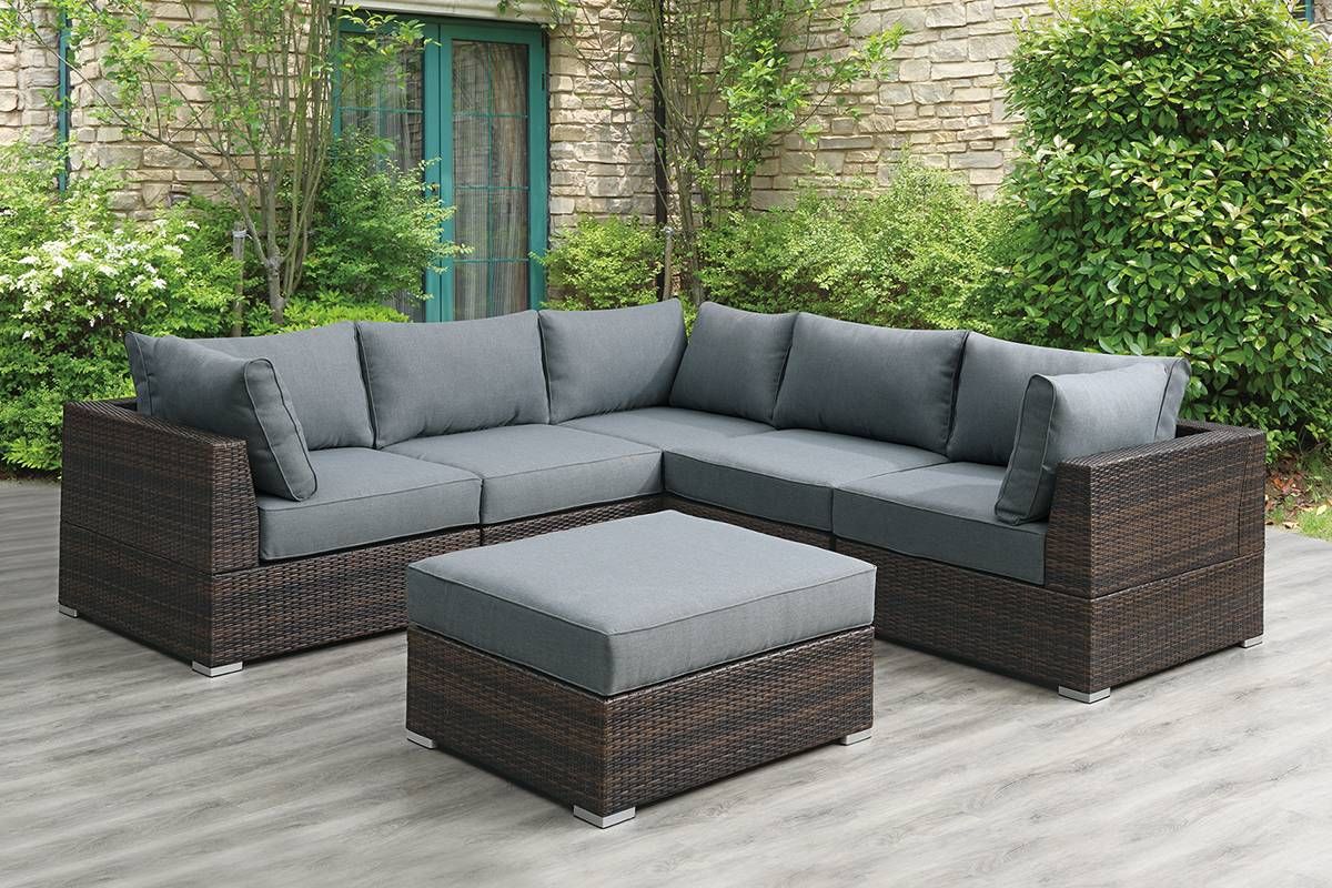 Julie Grey Outdoor Modular Sectional Set