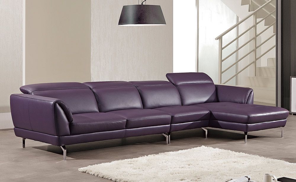 Modern Italian Leather Sectional Set Justian