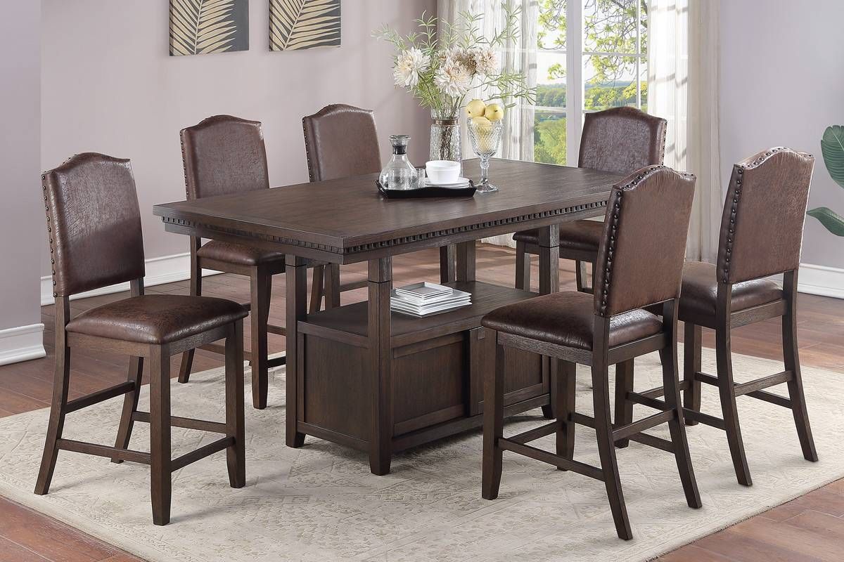Justin 7-Piece Counter Height Table Set