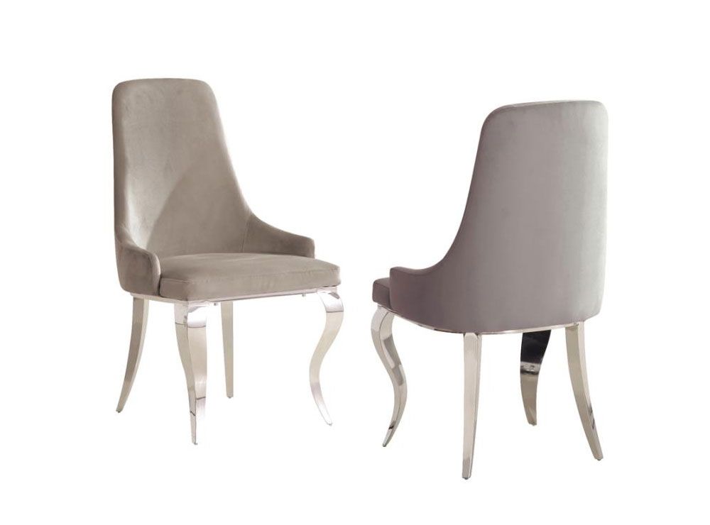 Kademore Grey Velvet Dining Chairs