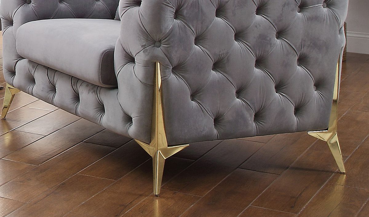 Kalmia Sofa Gold Legs