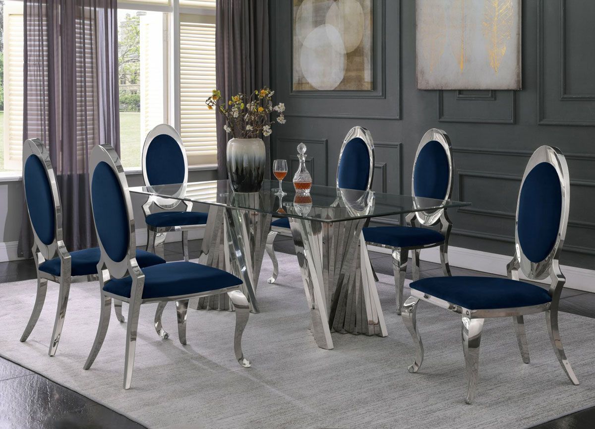 Kappa Glass Top Dining Table Set