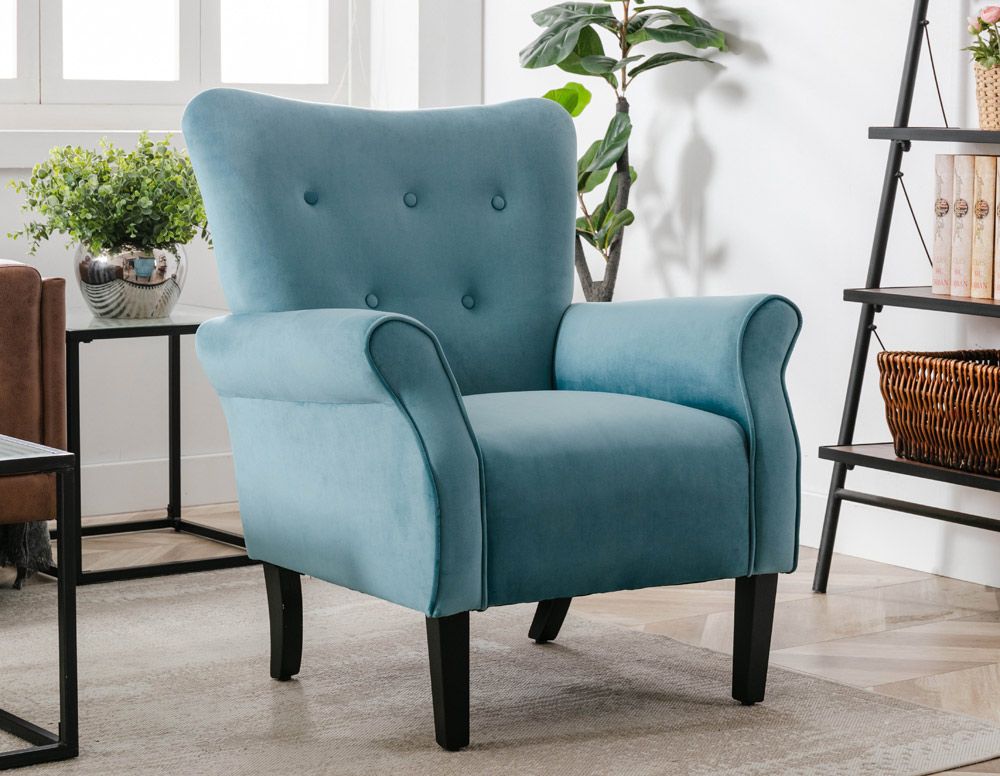 Kara Blue Accent Arm Chair
