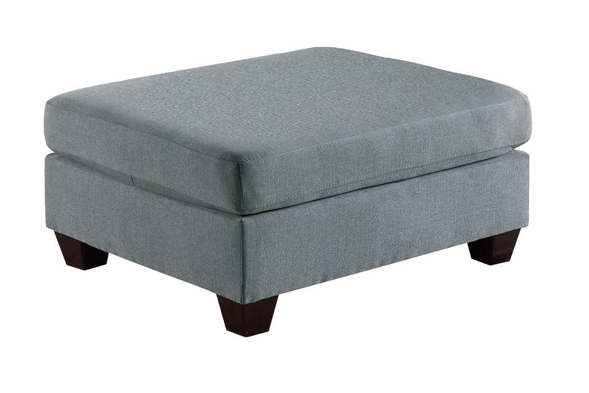 Karla Grey Linen Ottoman