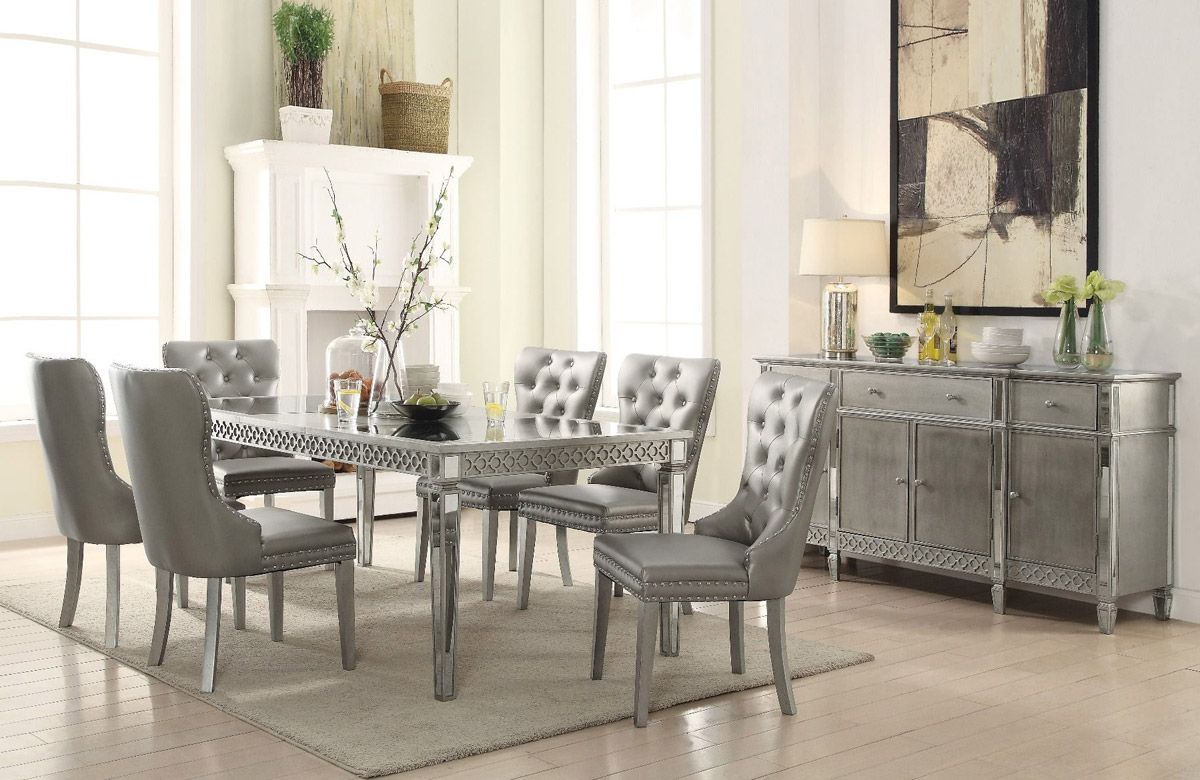 Kasella Mirrored Dining Table Set