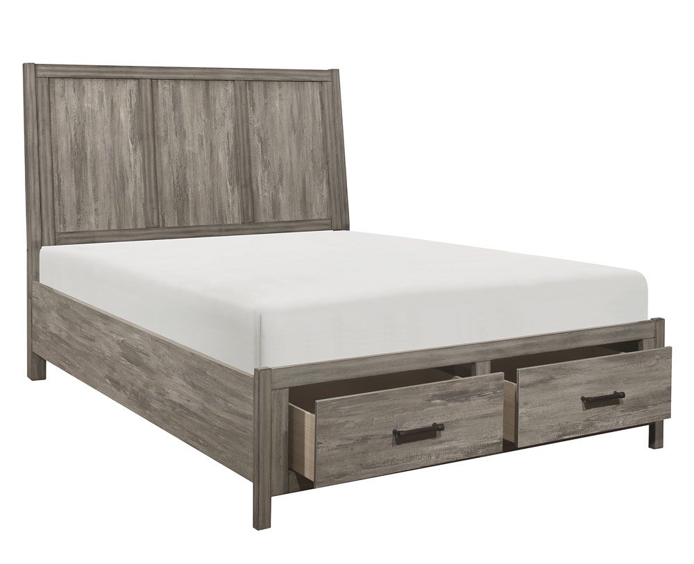 Kasler Rustic Grey Storage Bed