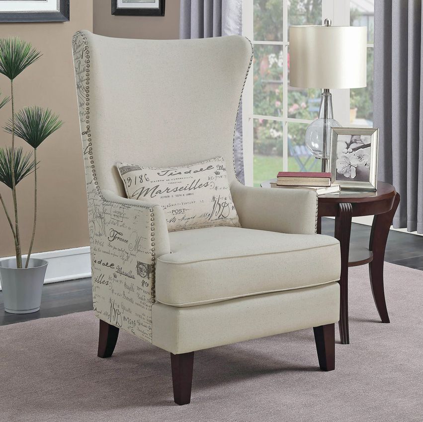 Kassim French Script Accent Chair