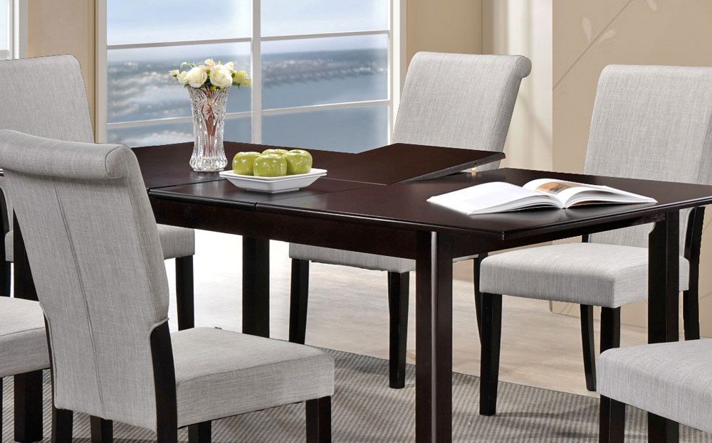 Kato Table With Butterfly Extension Leaf,Kato Contemporary Dining Table Set