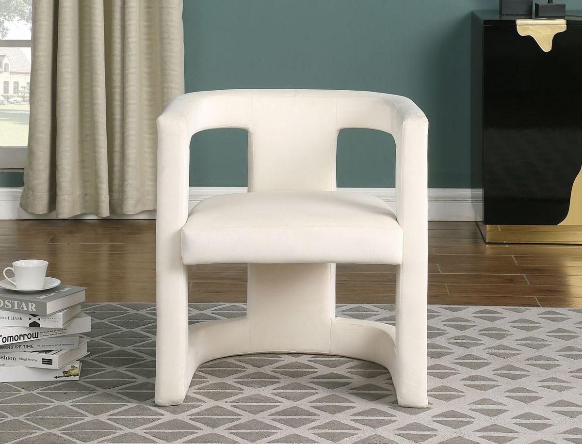 Katy Cream Velvet Accent Chair