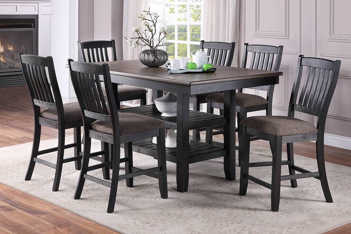Keely 7-Piece Counter Height Dining Table Set