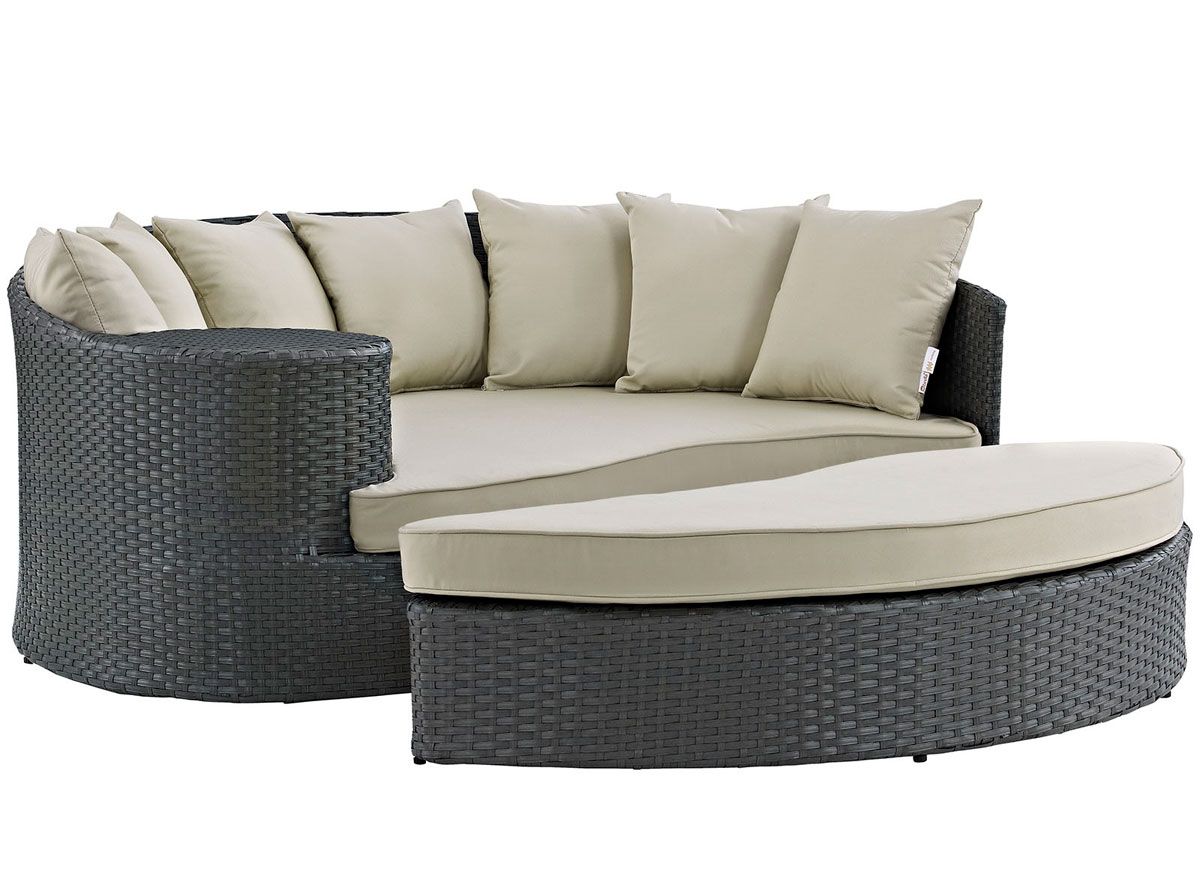 Keiran Beige Outdoor Daybed Set