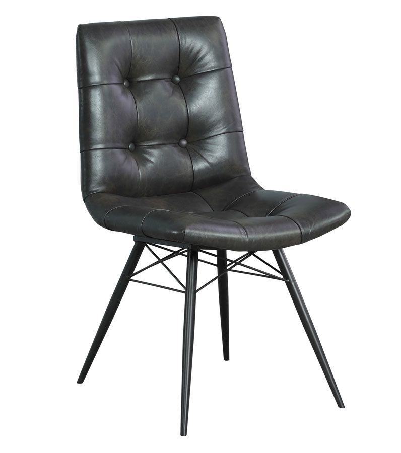Keller Charcoal Leather Chair