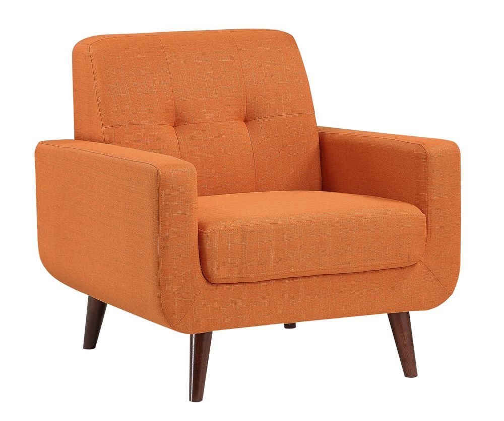 Kelvin Orange Linen Chair