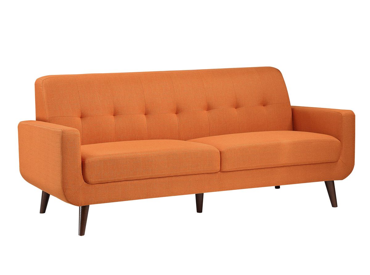 Kelvin Orange Linen Sofa