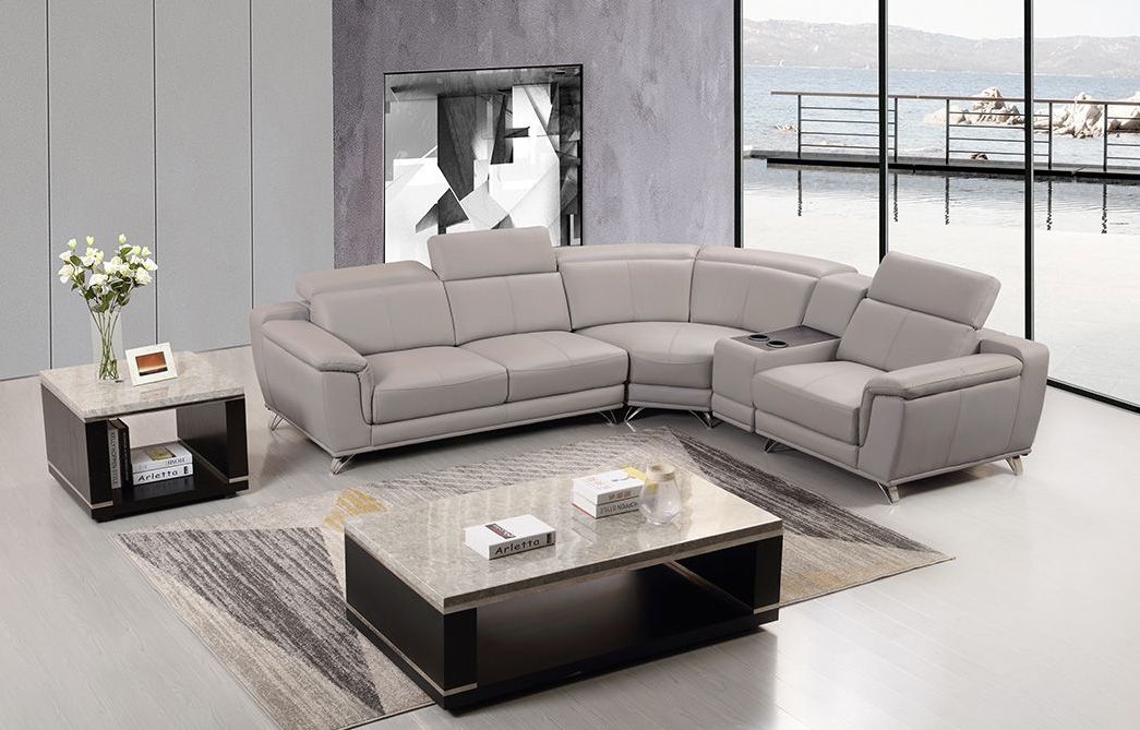 Kemy Adjustable Headrest Sectional Sofa