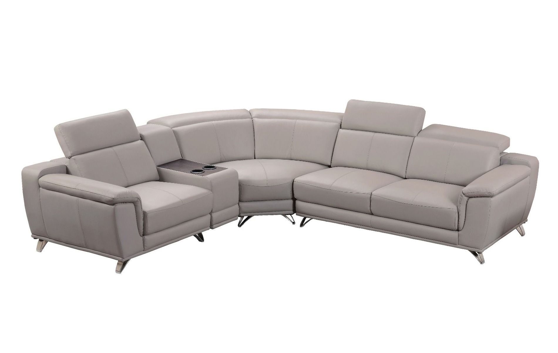 Kemy Light Grey Sectional Facing Left Side