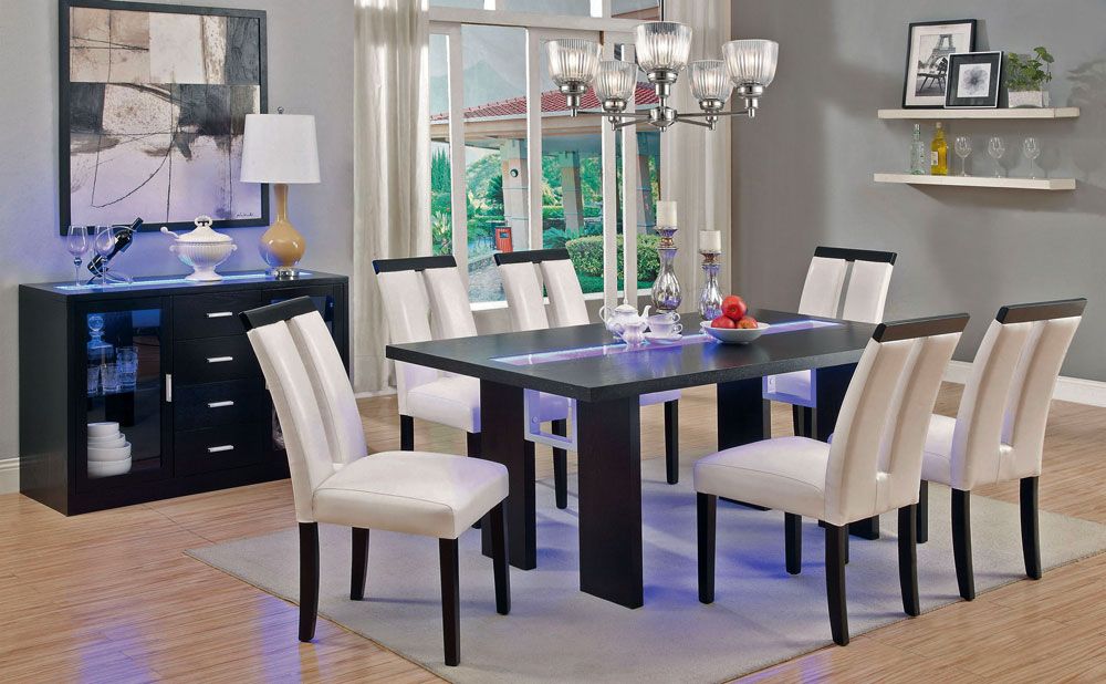 Kenneth LED Light Dining Table Set