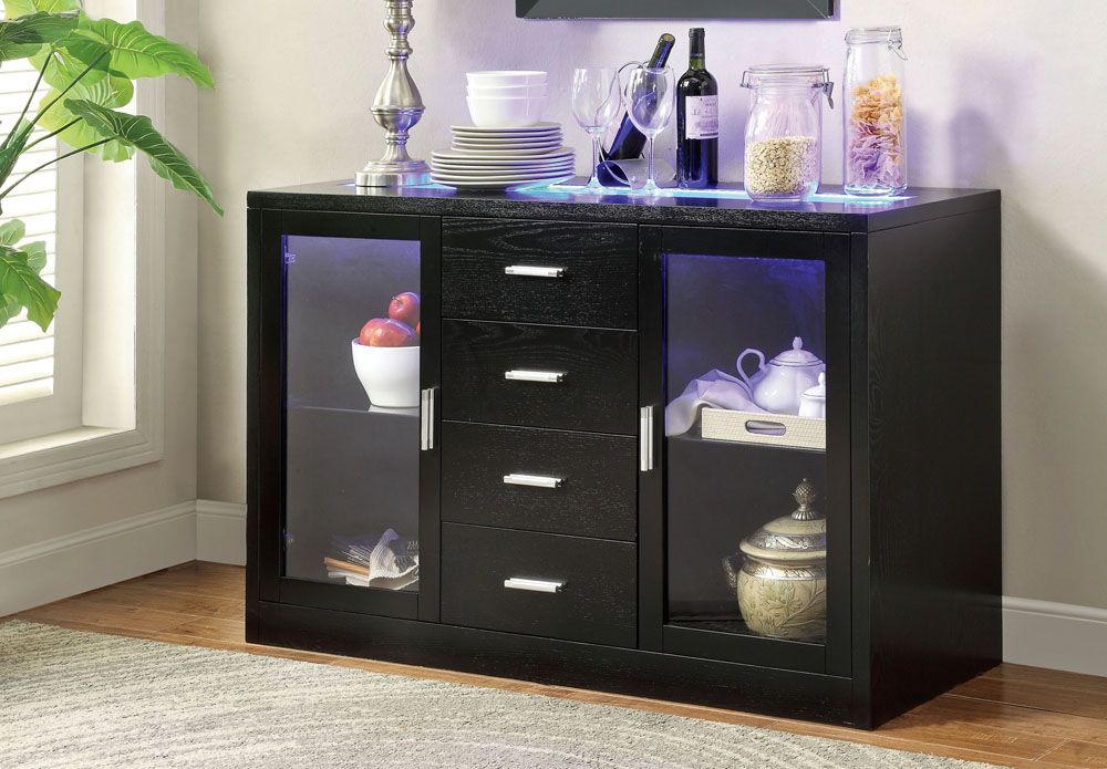 Kenneth Server Cabinet With LED Lights