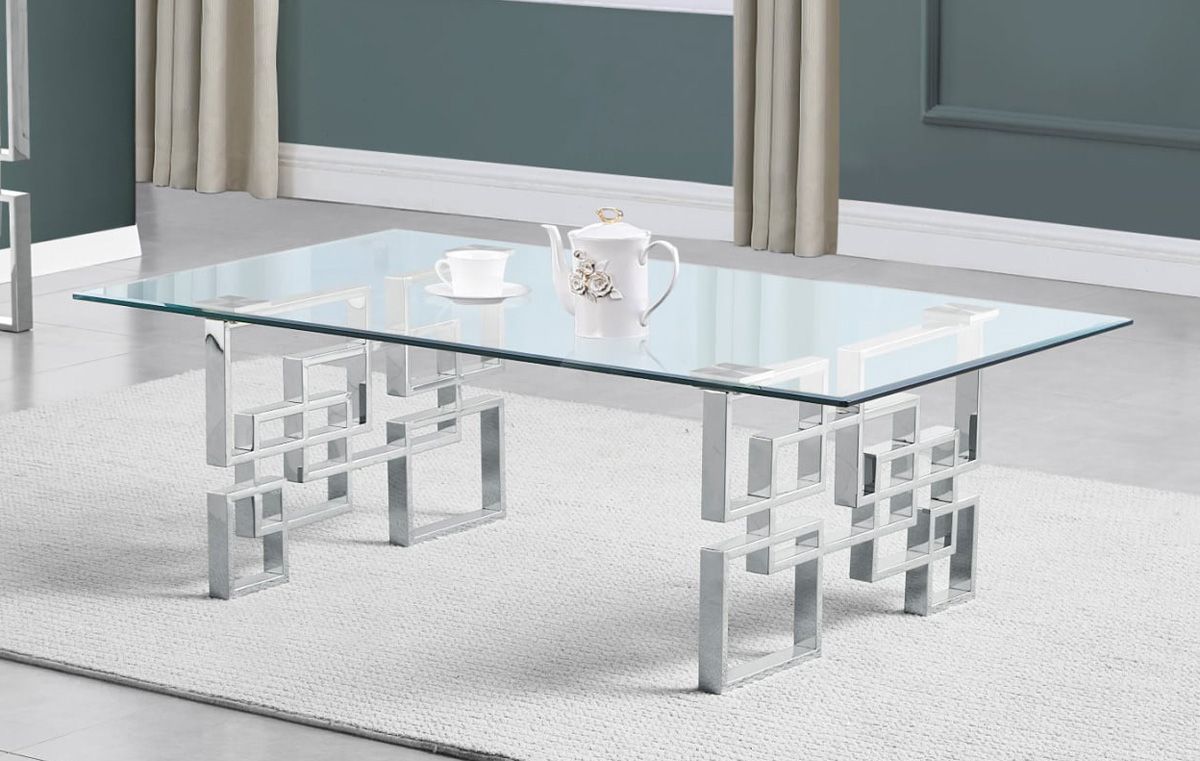 Kenza Glass Top Coffee Table