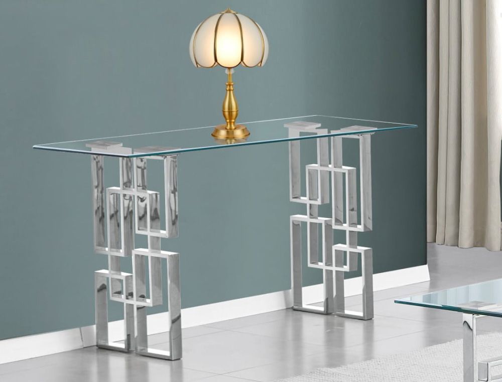 Kenza Glass Top Sofa Table