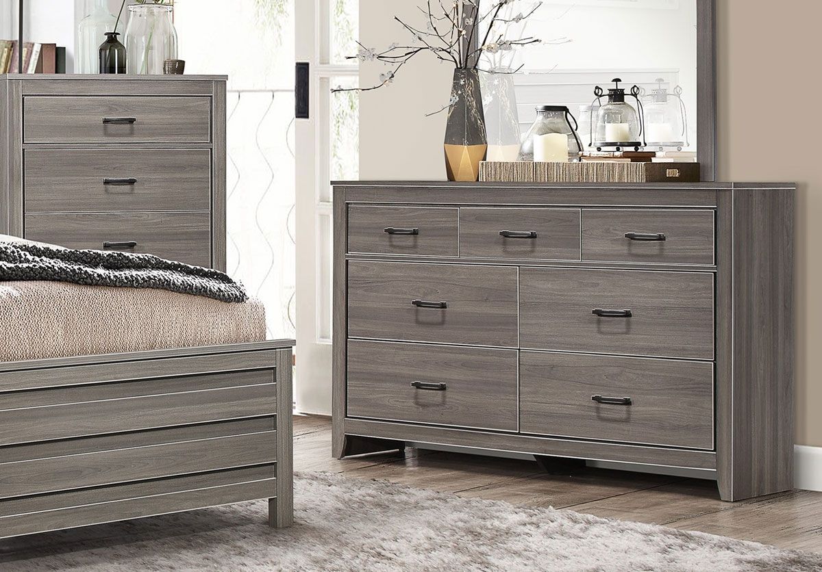 Kern Rustic Gray Bedroom Dresser