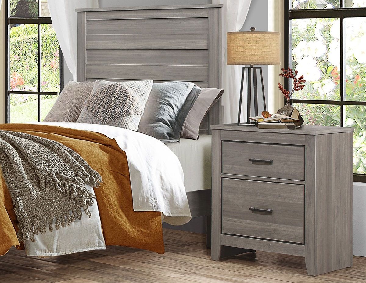 Kern Rustic Gray Finish Night Stand