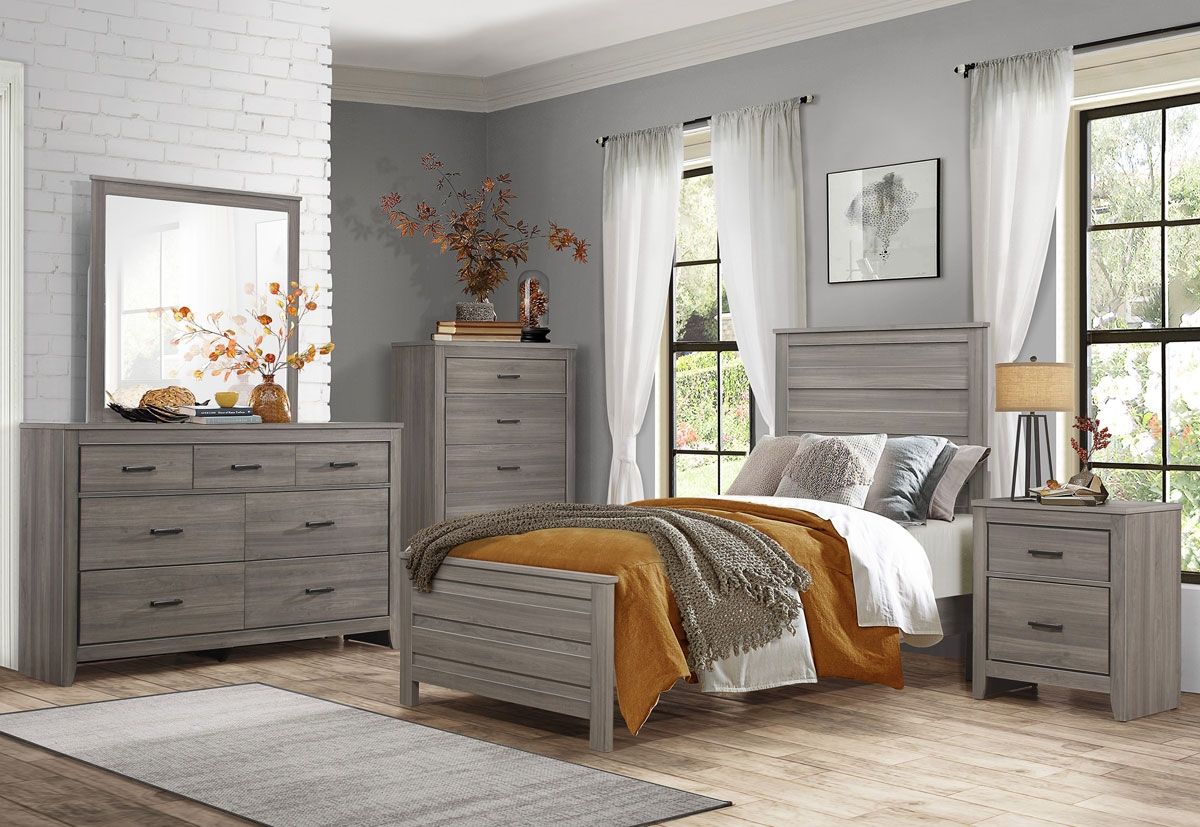 Kern Youth Bed Gray Finish