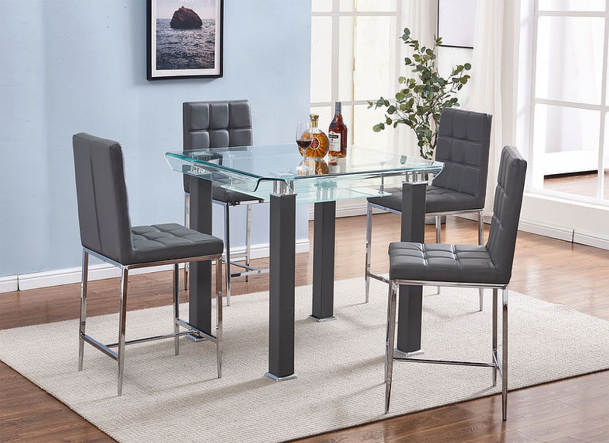 Ketch Grey Counter Height Modern Table Set