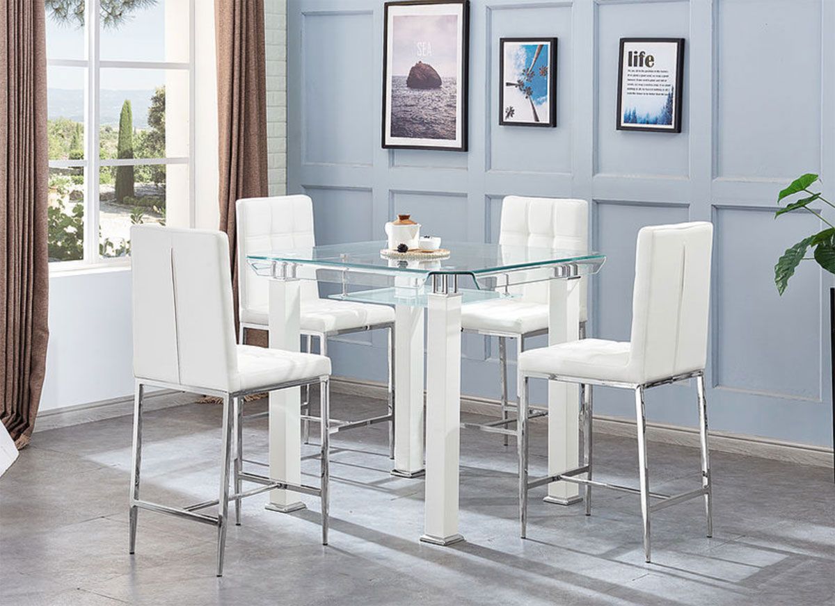 Ketch Modern Square Pub Table Set