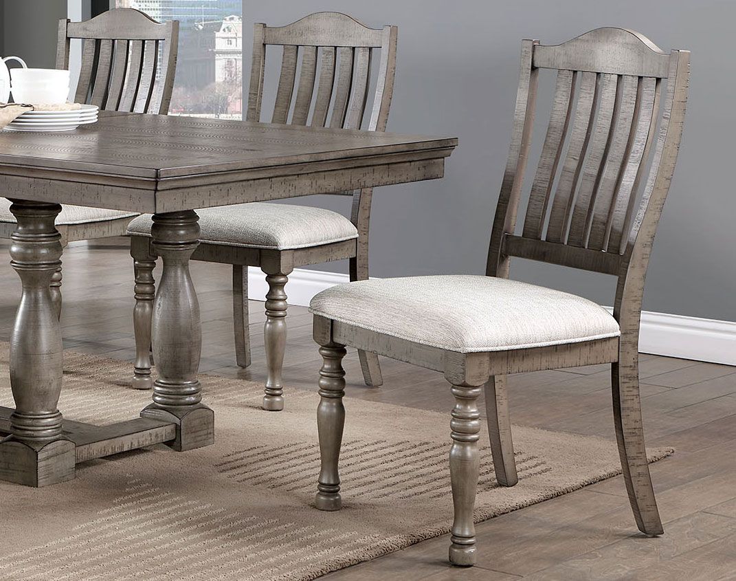 Kingland Distressed Grey Finish Dining Chair