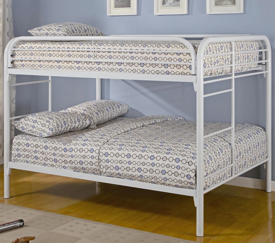 Fordham White Color Bunk Bed,Fordham Full Over Full Bunk Bed