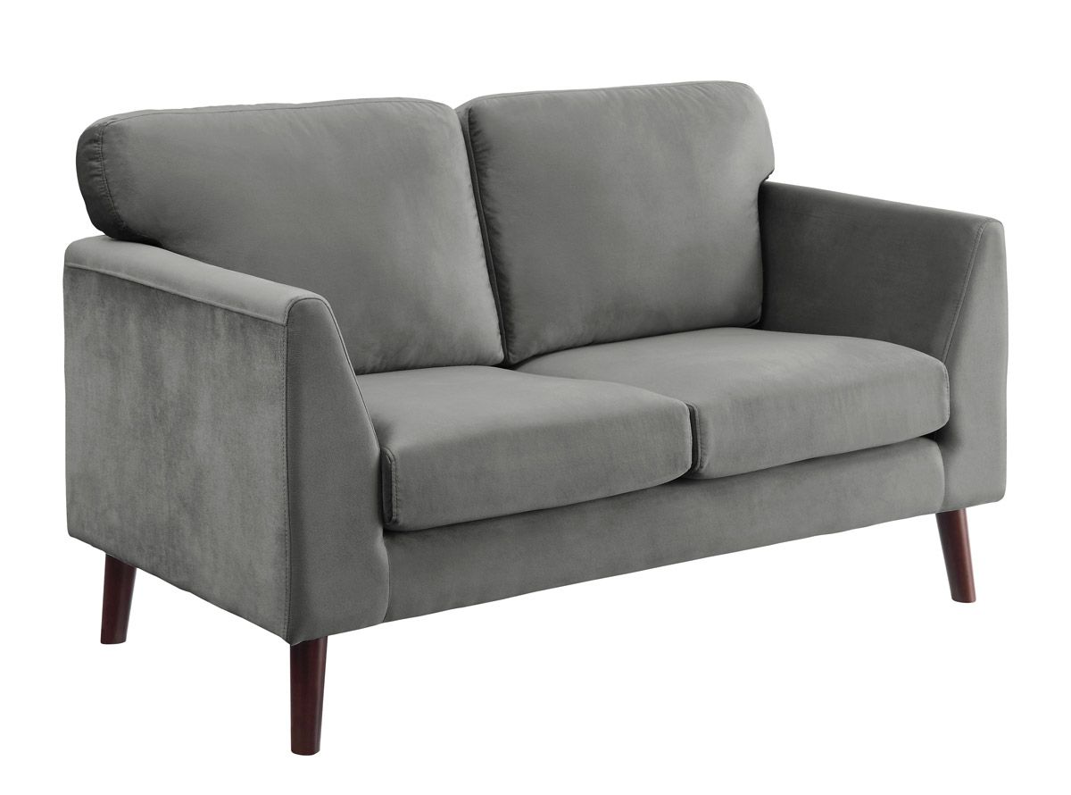 Kittleson Grey Velvet Loveseat