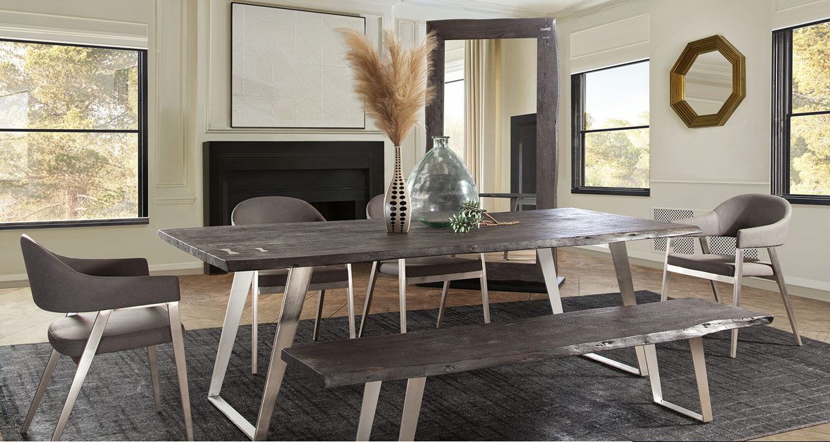 Kleef Live Edge Acacia Wood Dining Table