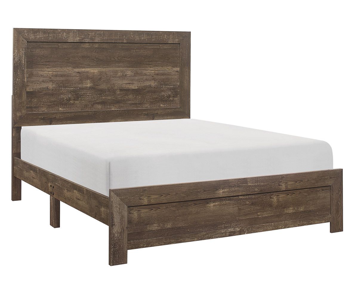 Kloten Rustic Brown Finish Bed