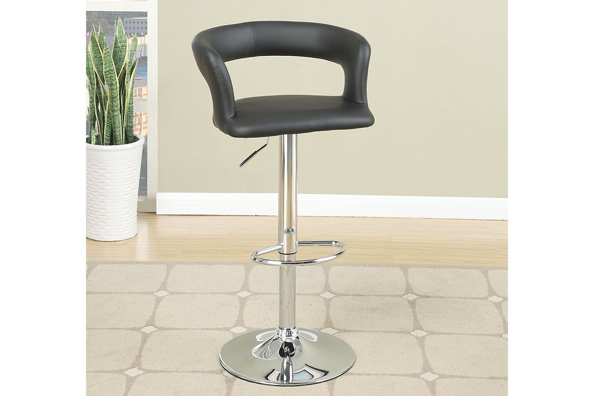 Jamila Leather Swivel Bar Stool Set of 2