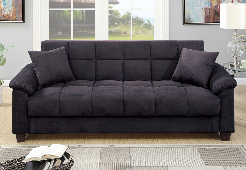 Kylie Microfiber Sofa Bed With Storage