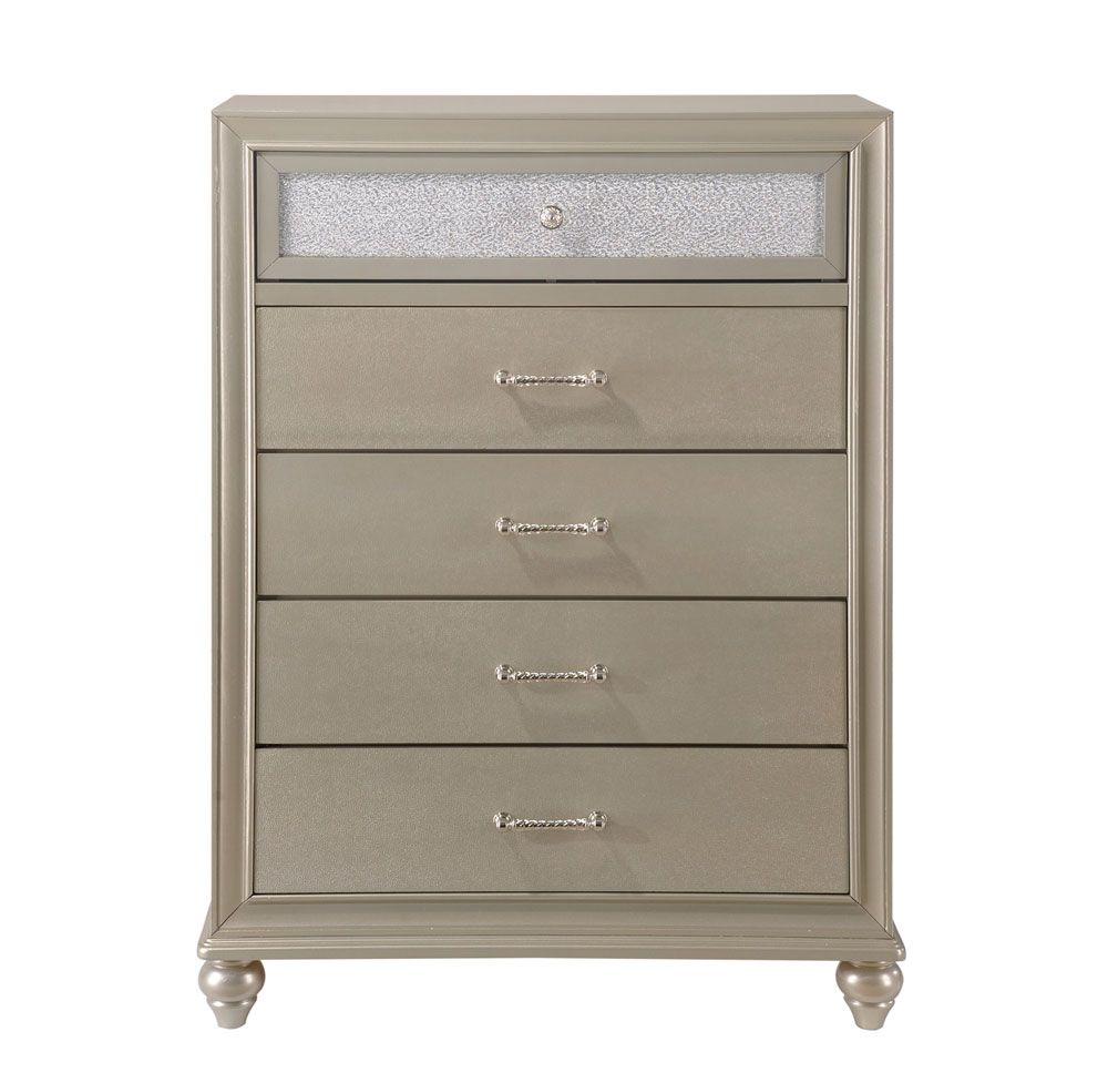 Lana Champagne Finish Chest With Crystals