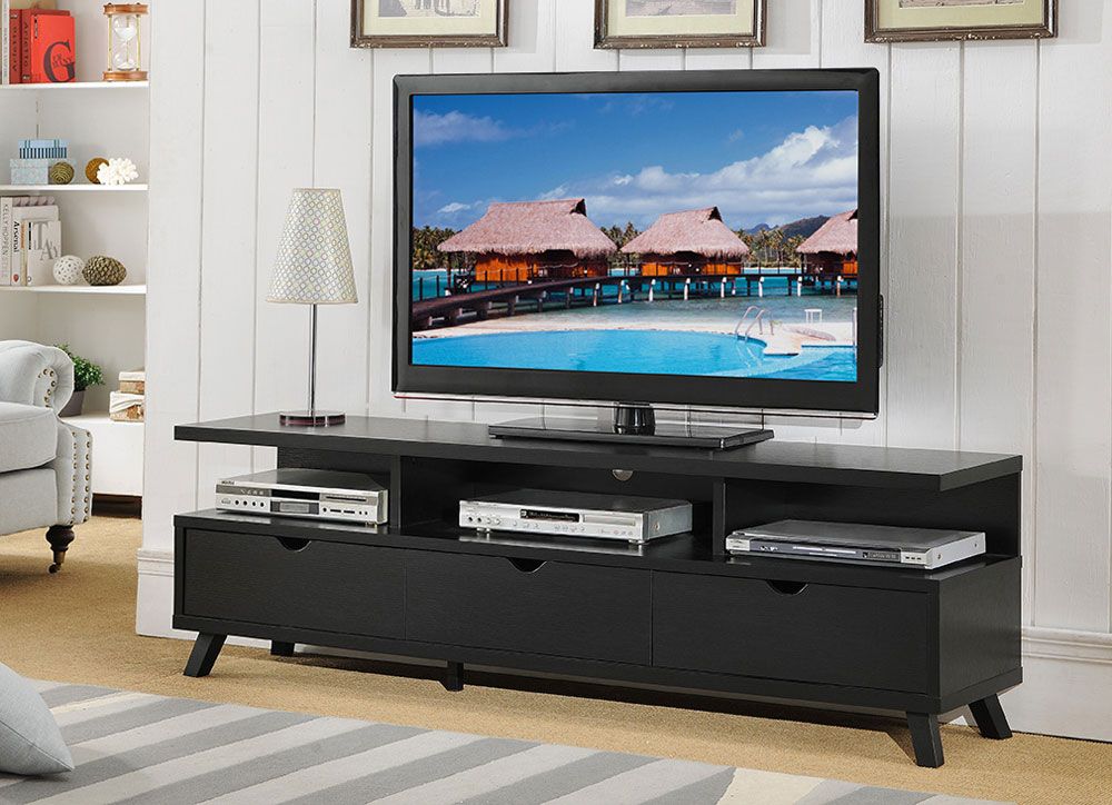 Lanie 70 Inch Black TV Stand