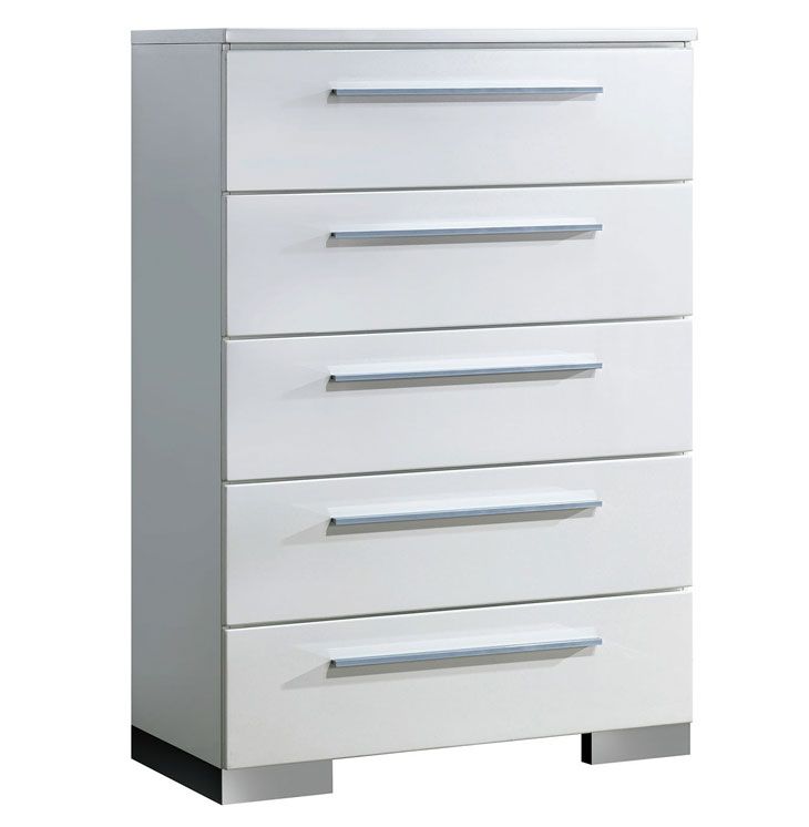 Larena Modern White Lacquer Chest