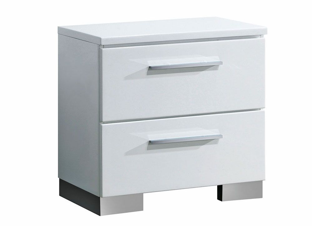 Larena Modern White Lacquer Night Stand