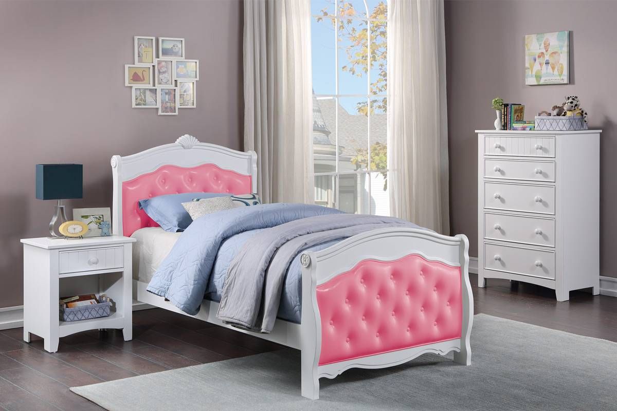 Largo Youth Bed With Pink Cushions