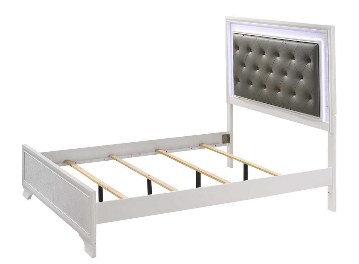 Larisa White Finish Bed