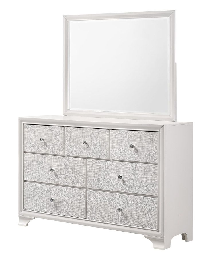 Larisa White Finish Dresser With Mirror