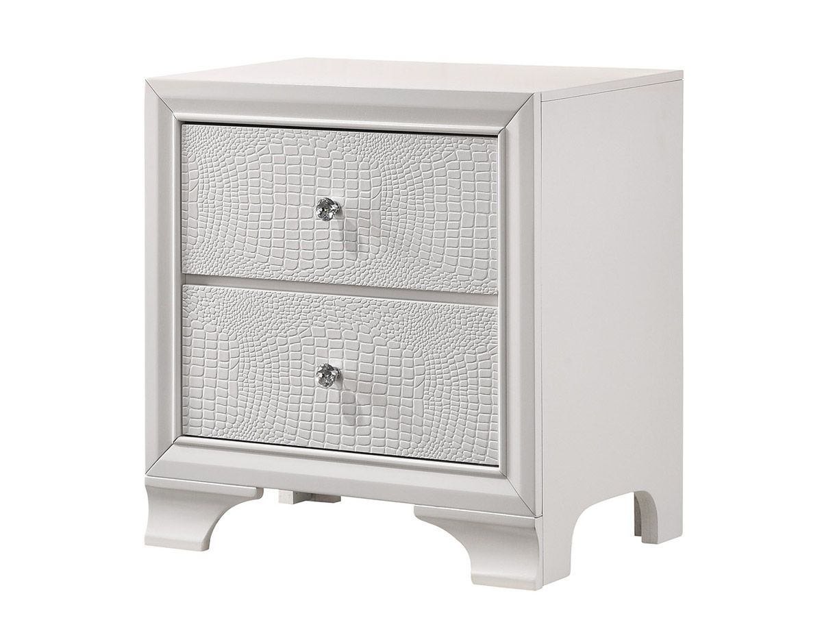 Larisa White Finish Night Stand