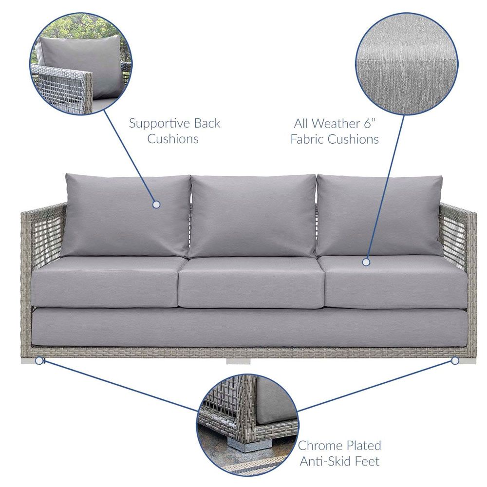 Lark Grey Outdoor Sofa