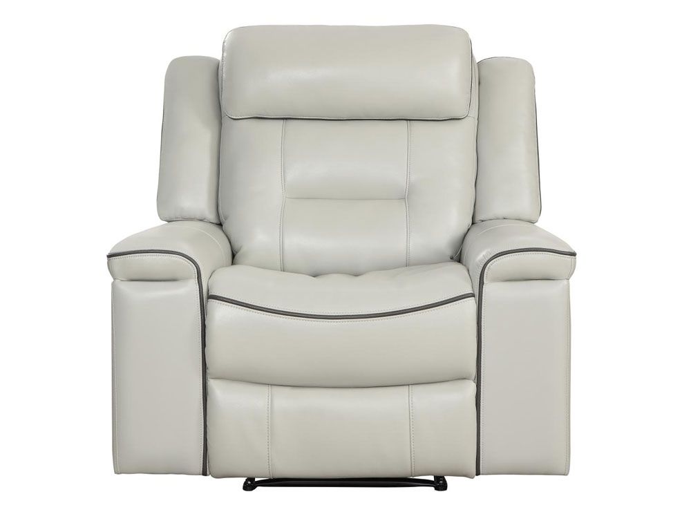 Larkin Light Grey Leather Recliner Chair