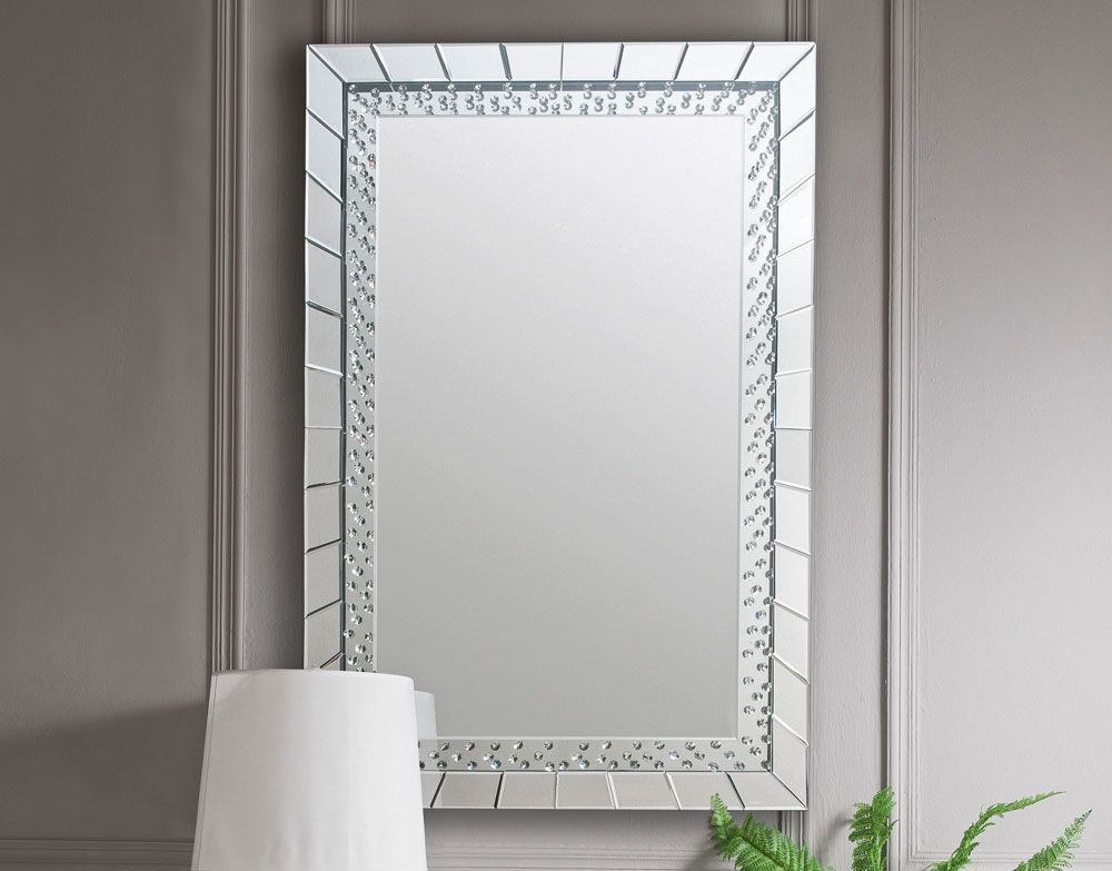 Larock Crystal Accented Wall Mirror