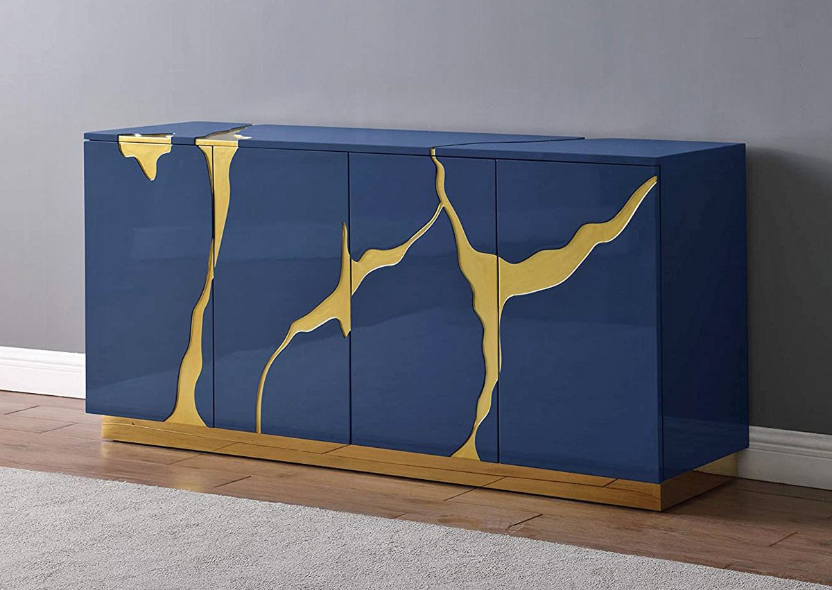 Lava Navy & Gold Sideboard