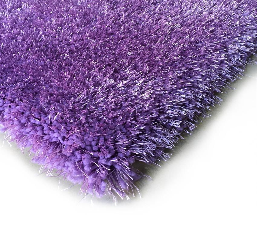 Lavender Shag Rug Details